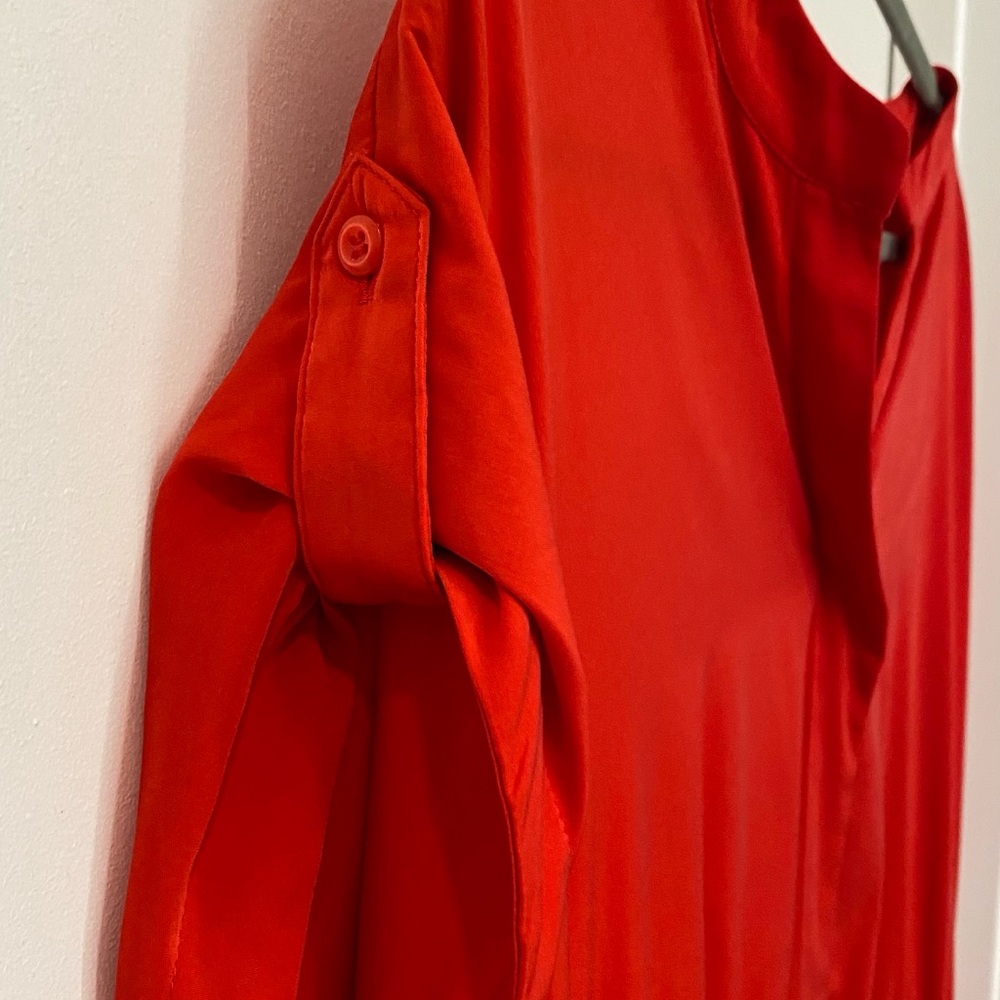 Charter Club Red Midi Sundress with Dolman Sleeves - Picture 5 of 7